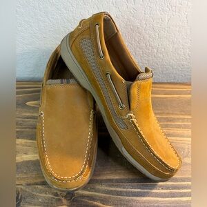 Bass Baron II Slip On Loafer Boat Shoes Tan Leather G.H. Bass & Co Men's Size 11